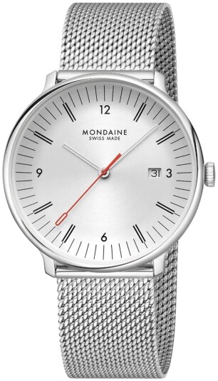 Mondaine Herreklokke MLE.41210.SM Doppio Sølvfarget/Stål Ø41 mm Mondaine Herreklokke MLE.41210.SM Doppio Sølvfarget/Stål Ø41 mm