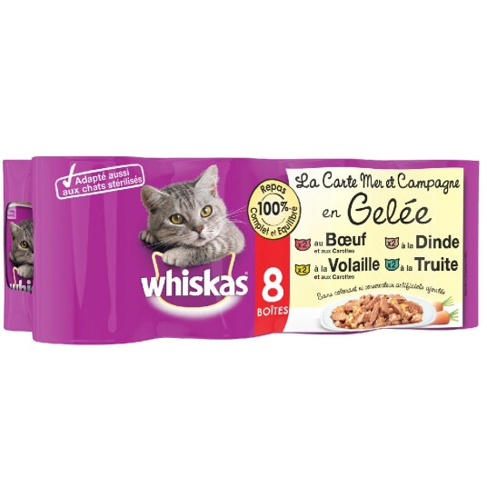 Whiskas La Carte 8 X 390 G Hav Og Lanskap I Gelè (8 X 390 G) Whiskas La Carte 8 X 390 G Hav Og Lanskap I Gelè (8 X 390 G)