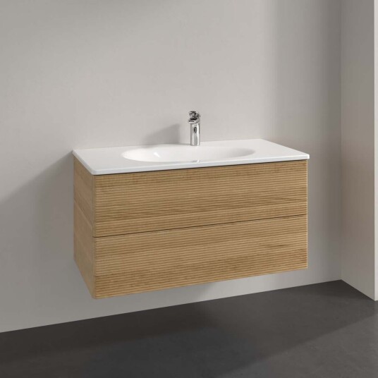 Villeroy & Boch Antao Servantskap med 2 skuffer 98,8x49,6x50,4 cm u/lys Eik Villeroy & Boch Antao Servantskap med 2 skuffer 98,8x49,6x50,4 cm u/lys Eik
