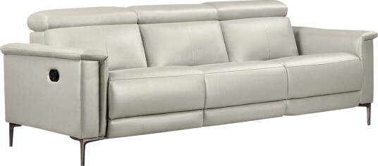 Reclinersofa uten hjørne Loft24 3 seters sofa Lund Cream White