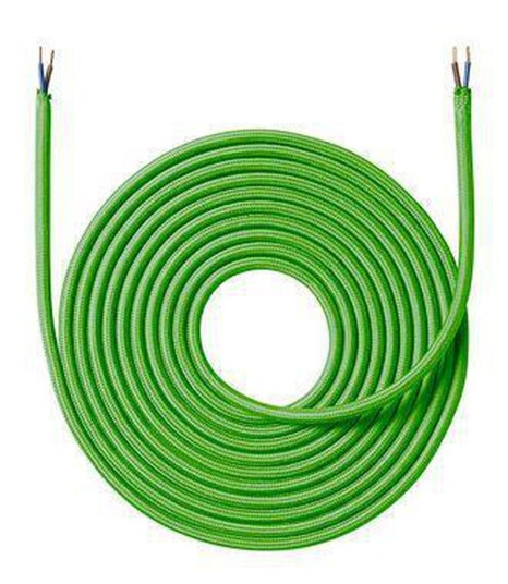 Nielsen Stoffledning 4 meter Limegrønn 2x0,75 mm² Nielsen Stoffledning 4 meter Limegrønn 2x0,75 mm²