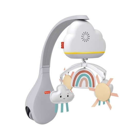 Fisher Price Rainbow Showers Bassinet To Bedside Mobile Sound Machine