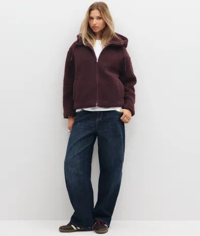 Only Brun Onlaspen Hood Teddy Jacket Cc Otw Only Brun Onlaspen Hood Teddy Jacket Cc Otw