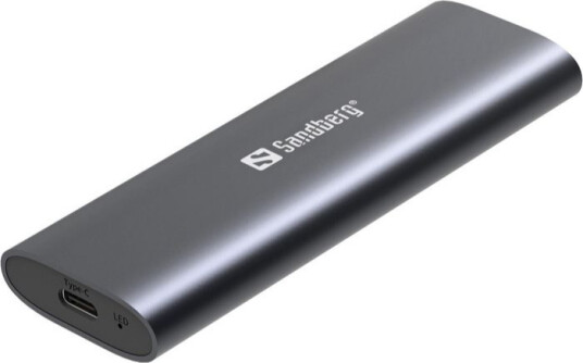 Sandberg USB-C 3.2 M.2 NVMe SSD Kabinett - 10 Gbit/s Sandberg USB-C 3.2 M.2 NVMe SSD Kabinett - 10 Gbit/s