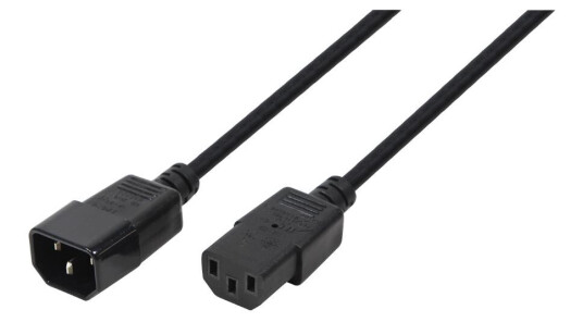 LogiLink Power Cord Extension IEC M/F 1.80m