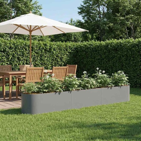 vidaXL Hevet Hagebed Antrasitt 280 x 40 x 40 cm