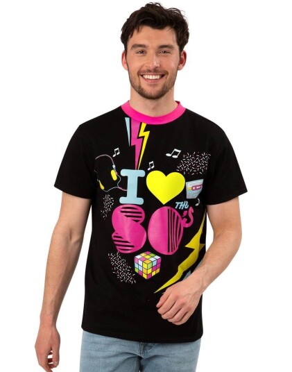 Unisex "I Love the 80s" Kostyme T Skjorte til Voksen Unisex "I Love the 80s" Kostyme T Skjorte til Voksen