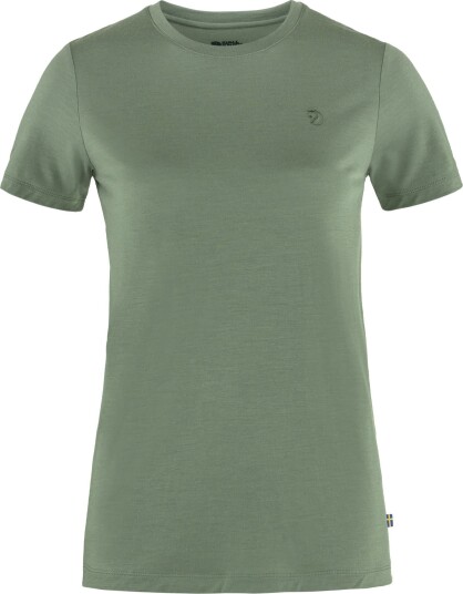 Fjellreven Women's Abisko Wool Short Sleeve Patina Green L, Patina Green