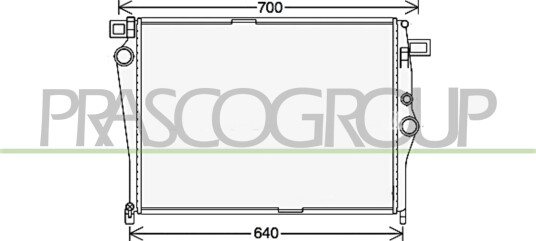 PRASCO ME442R003 Radiator motorkjøling