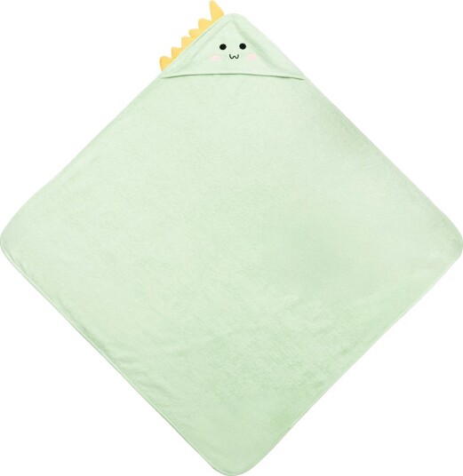 Sensillo Bath Friends Babyhåndkle - 100x100cm, Dino - Mint