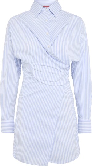 Diesel D Sizen N2 Striped Shirt Dress White 36