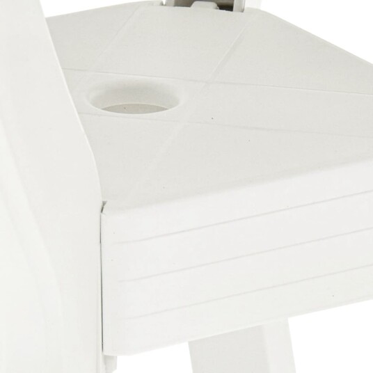 vidaXL Bistrobord hvit 70x70x72 cm plast