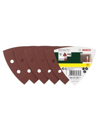 Bosch 25 delers Slipepapirsett Til Deltasliper Korning 180 G= 180