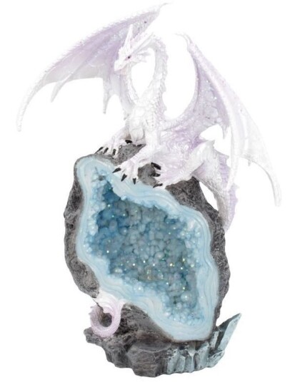 Glacial Custodian Is drage og Geode Figur 22 cm