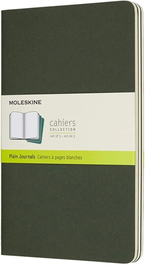 Moleskine Myrtle Green Large Plain Cahier Journal