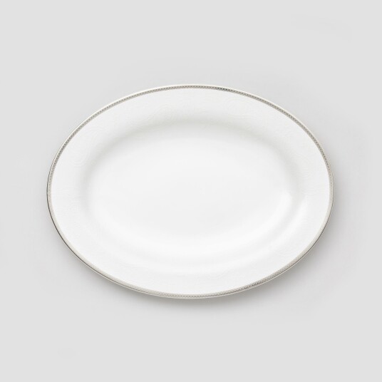 Royal Porcelain Silver Paisley Ovalt Fat 32 cm