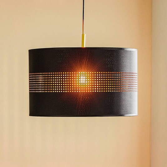 TK Lighting Tago pendellampe enkeltlys svart/gull TK Lighting Tago pendellampe enkeltlys svart/gull
