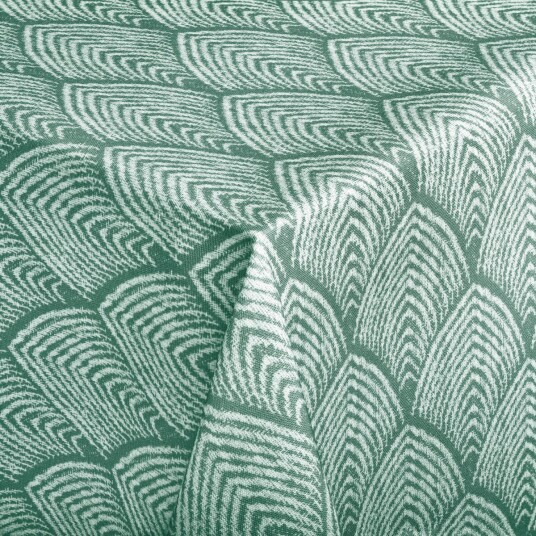 ERWIN M. Duk Leaf kvadratisk; 110x140 cm (BxL); Salvie; Rektangulær
