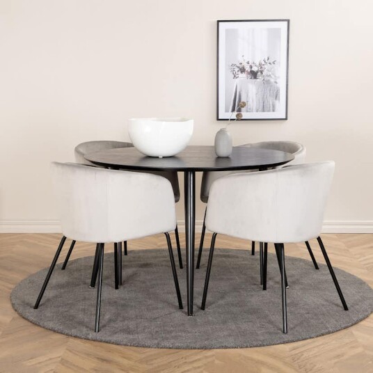 Venture Home Spisegruppe Venture Home Dipp Ø115 cm med 4 Berit Stoler GR22240