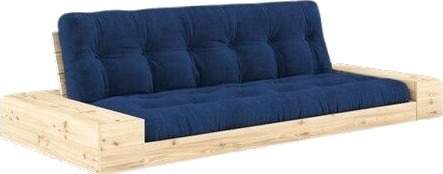 Karup Design Base Sovesofa Med Sideboks Klarlakkert Furu/517 Kongeblå