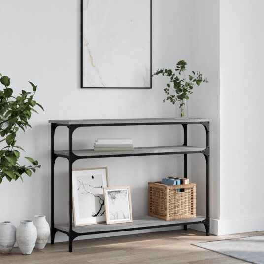  Konsollbord grå sonoma 100x29x75 cm konstruert tre 8720845419899