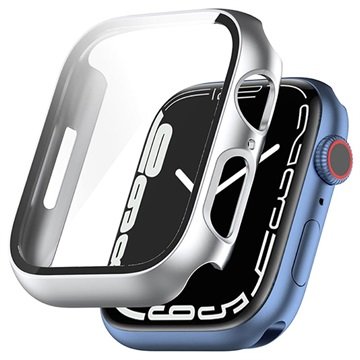 Apple Watch Series 9/8/7 Deksel med Beskyttelsesglass - 45mm - Sølv