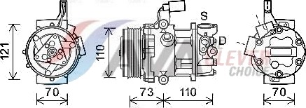 AVA COOLING SYSTEMS VNAK375 AC-kompressor