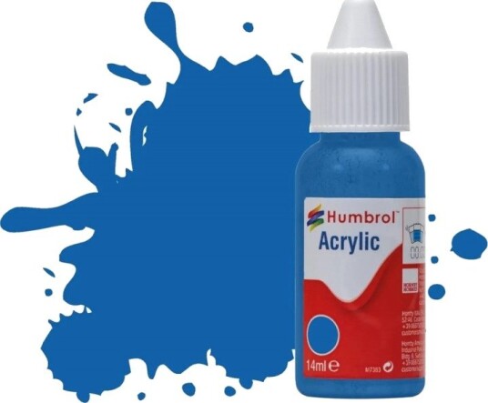 Humbrol Akryl No 52 Baltic Blue - Metallic 14ml Dropper Bottle