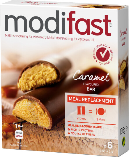Modifast bar med karamellsmak 6x31 g