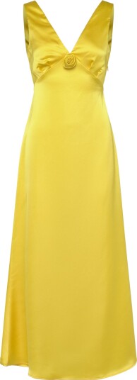 Vero Moda Vmgianna Sl Ankle Dress Exp   Yellow   XS