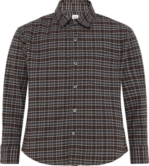 GAP Relaxed Long Sleeved Oxford Shirt From The Gap Collection Brown 128/134