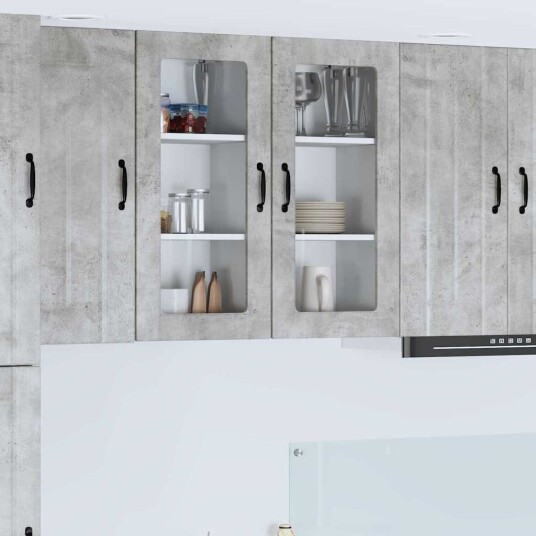  Kjøkkenskap Betonggrå 40 x 31 x 80 cm Konstruert tre