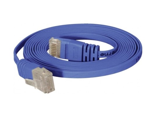 Høykvalitets Patchkabel Flat U/Utp Uskjermet Cat 6 Blå 7,5 M Super Flat Patchkabel For Eksempel For Legging Under Tepper Og Gulvlister (77807B) Høykvalitets Patchkabel Flat U/Utp Uskjermet Cat 6 Blå 7,5 M Super Flat Patchkabel For Eksempel For Legging Under Tepper Og Gulvlister (77807B)