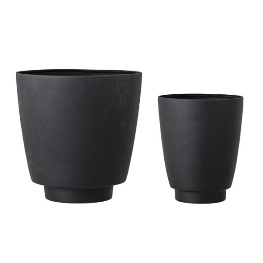Bloomingville Krukke Svart Metall 2 stk. 1697385-01-0 1697382-01-0