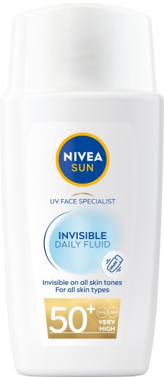 NIVEA 40ml Solkrem til Ansikt SPF 50+ med Usynlig Konsistens