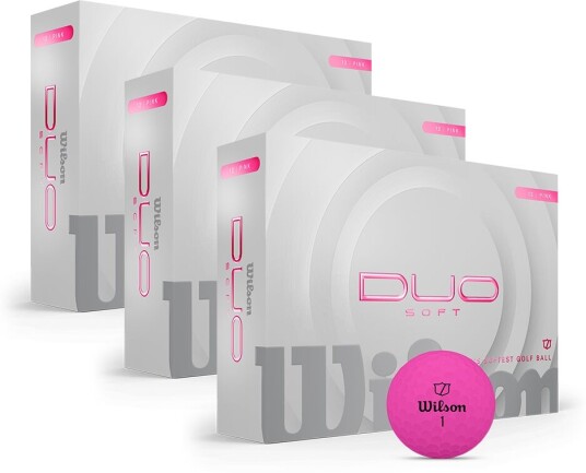 Wilson Duo Soft Golfball Rosa 3 Dusin
