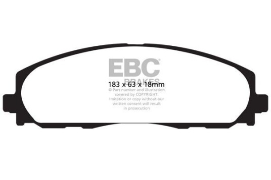 Bremseklosser EBC Brakes DP41888R Bremseklosser EBC Brakes DP41888R