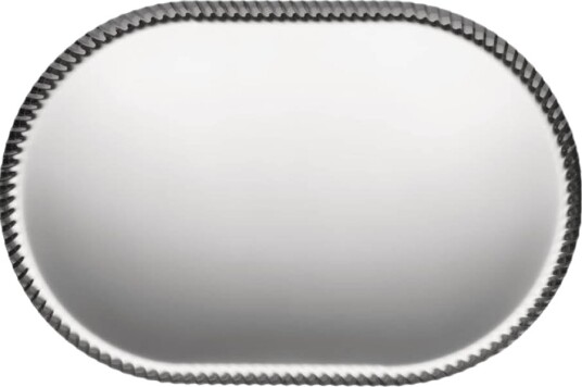 Alessi Pleats ovalt brett 46 cm blankt stål