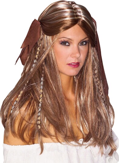 Rubies Costumes Piratjente med fletter parykk 51182NS000