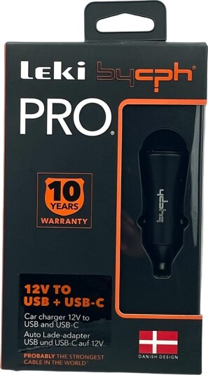 LEKI BYCPH PRO CAR CHARGER 12V TIL USB & USB C LEKI BYCPH PRO CAR CHARGER 12V TIL USB & USB C