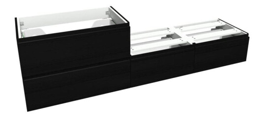 VikingBad Mie Demi Servantskap Slett - Sort Matt VikingBad Mie Demi Servantskap Slett - Sort Matt