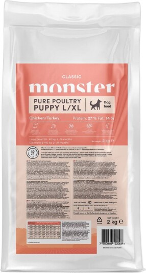 Monster Pet Food Puppy Tørrfôr Pure Poultry 2 kg for Valper og Hunder Monster Pet Food Puppy Tørrfôr Pure Poultry 2 kg for Valper og Hunder