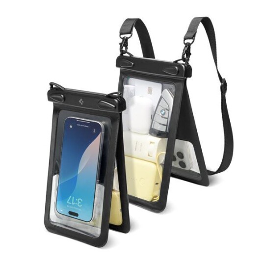 Spigen Aqua Shield A603 Vanntett Telefonveske med To Kamre - IPX8, 30m, Svart