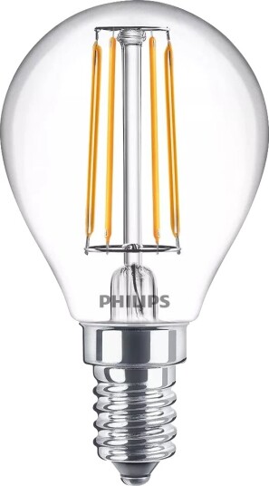 Philips Glødemignon Klar 40 W P45 E14 4,3 W 40 W E14 470 Lm 15000 Timer Varm Hvit