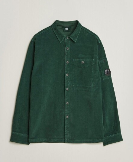 C.P. Company Corduroy Lens Overshirt Emerald Green