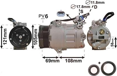 VAN WEZEL 3700K438 AC-kompressor