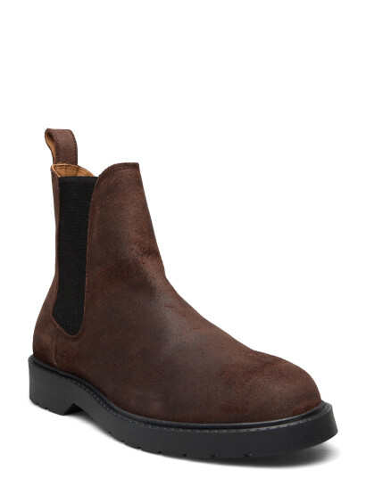Selected Slhtim Suede Chelsea Boot B - Brown - 42