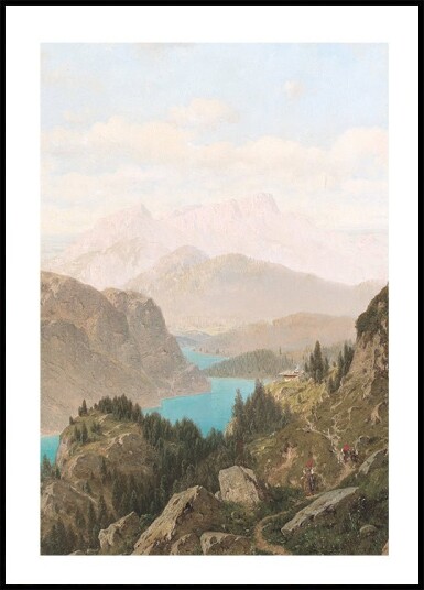 View Of The Königssee And The Untersberg By Josef von Schlögl Plakat Plakat / 21x30cm