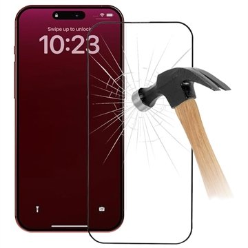 iPhone 15 Pro Max 9D Full Dekning Beskyttelsesglass Svart Kant