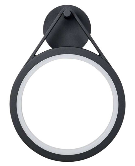 Lucande Utendørs LED-vegglampe Mirco, ringformet, IP65